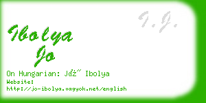 ibolya jo business card